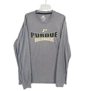 Colosseum Men's Purdue Long Sleeve Pullover Top Gray Size XXL